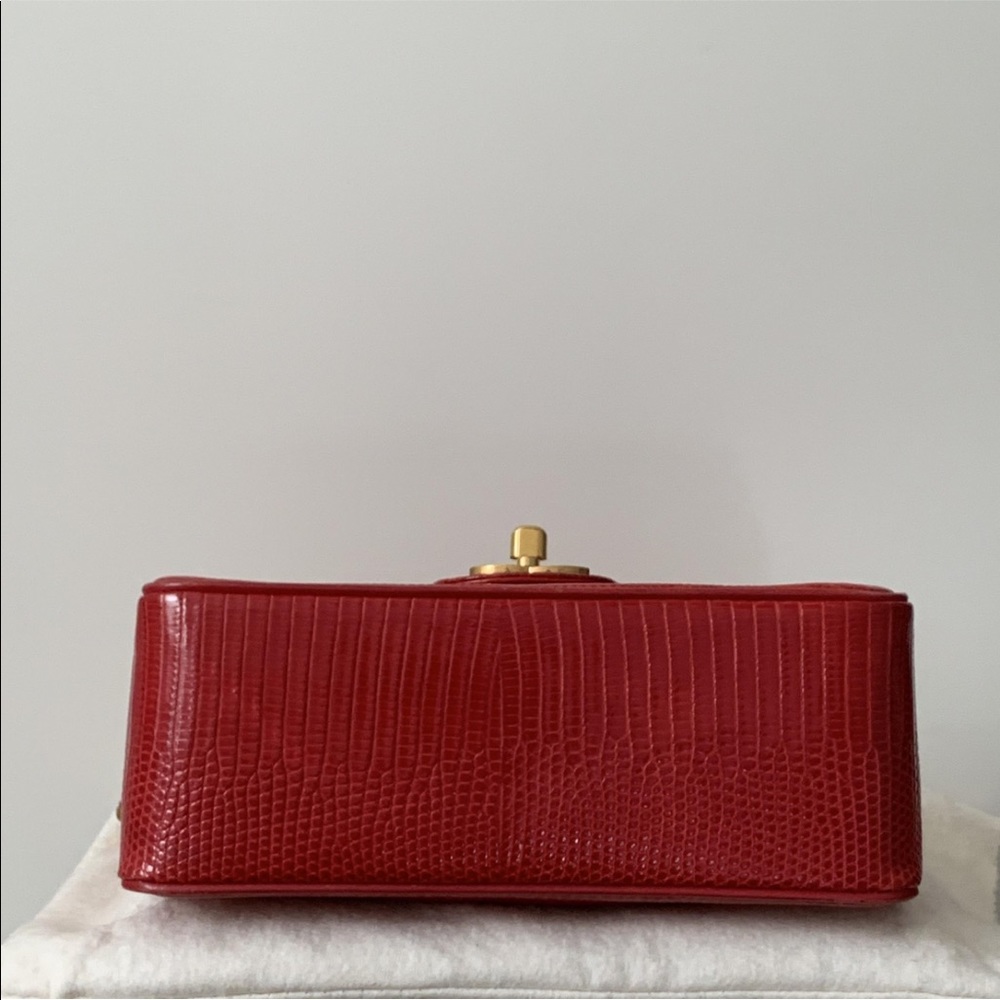 RARE Chanel Red Lizard square mini collectible - Picture 7 of 16